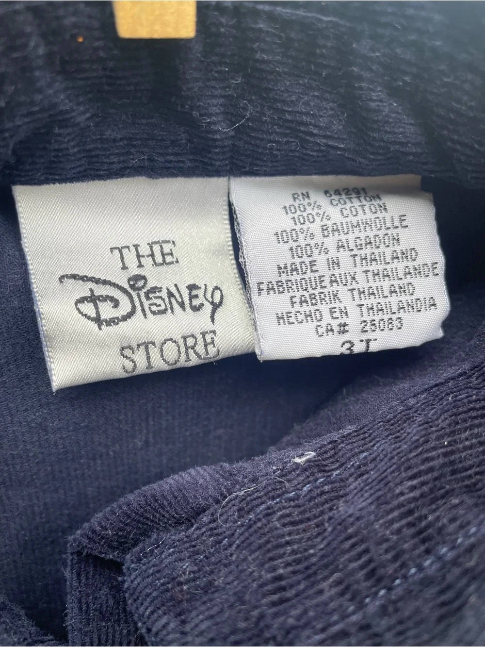 Vintage Disney Minnie Mouse Corduroy Button-Front Dress with Embroidered Accents